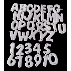 Alfabeto con numeri in gesso ceramico profumato per il fai da te
