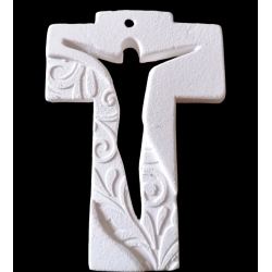 Croce Tau in gesso ceramico profumato per il fai da te