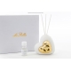 Profumatore cuore pocellana bianco ed oro : linea Golden love