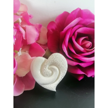 Cuore vortice in gesso ceramico profumato